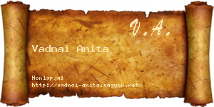 Vadnai Anita névjegykártya